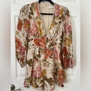 Zimmermann Bonita Linen Playsuit size 0